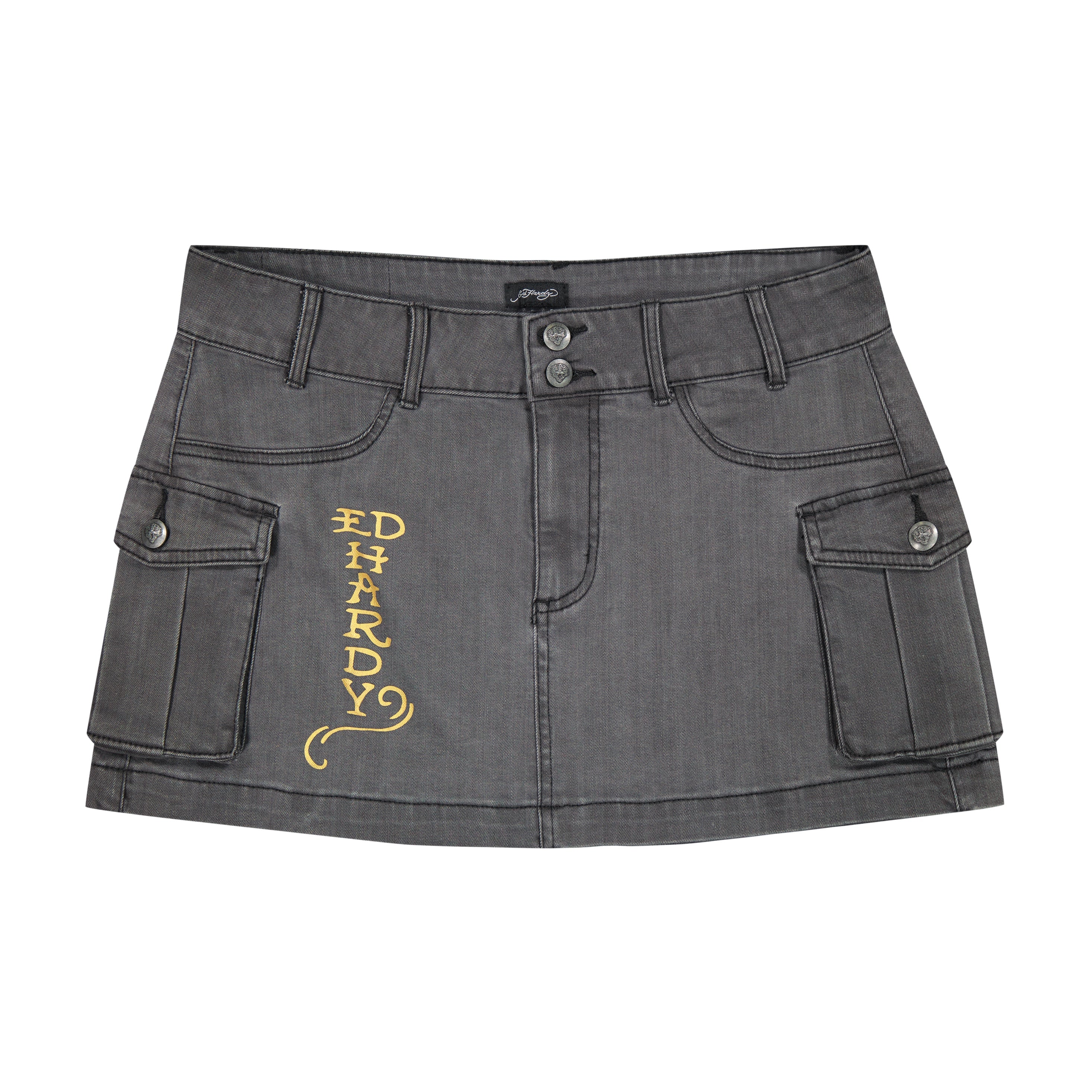 edhardyoriginals 24 / Vintage Grey Koi Fish Cargo Skirt