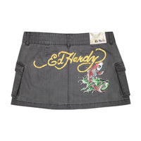 edhardyoriginals 24 / Vintage Grey Koi Fish Cargo Skirt