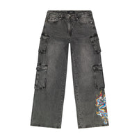 edhardyoriginals 24 / Vintage Grey Dragon Cargo Jeans