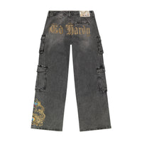 edhardyoriginals 24 / Vintage Grey Dragon Cargo Jeans