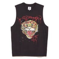 edhardyoriginals S / FADED BLACK Retro Tiger Cut Off Tee