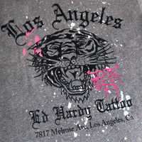 edhardyoriginals S / VTG HEATHER Limited Edition- LA Tiger Rhinestone Tee