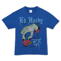 edhardyoriginals S / BRIGHT BLUE Limited Edition Rhinestone Love Prisoner Tee