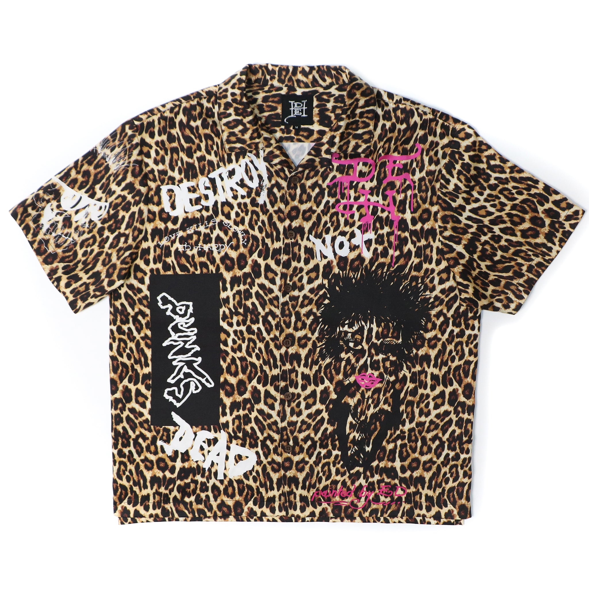 Punk Leopard Boxy Camp Shirt - edhardyoriginals