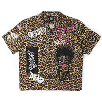 edhardyoriginals S / LEOPARD Punk Leopard Boxy Camp Shirt