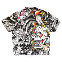 edhardyoriginals S / MULTI Battle Skull Boxy Camp Shirt