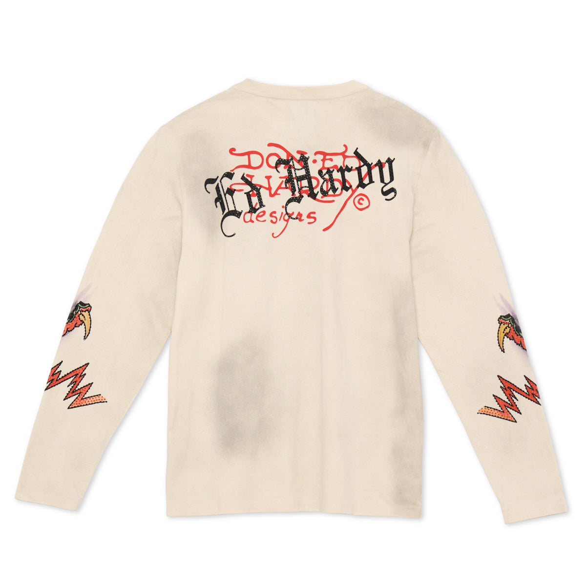 Limited Edition Rhinestone Dragon Ls Tee - edhardyoriginals