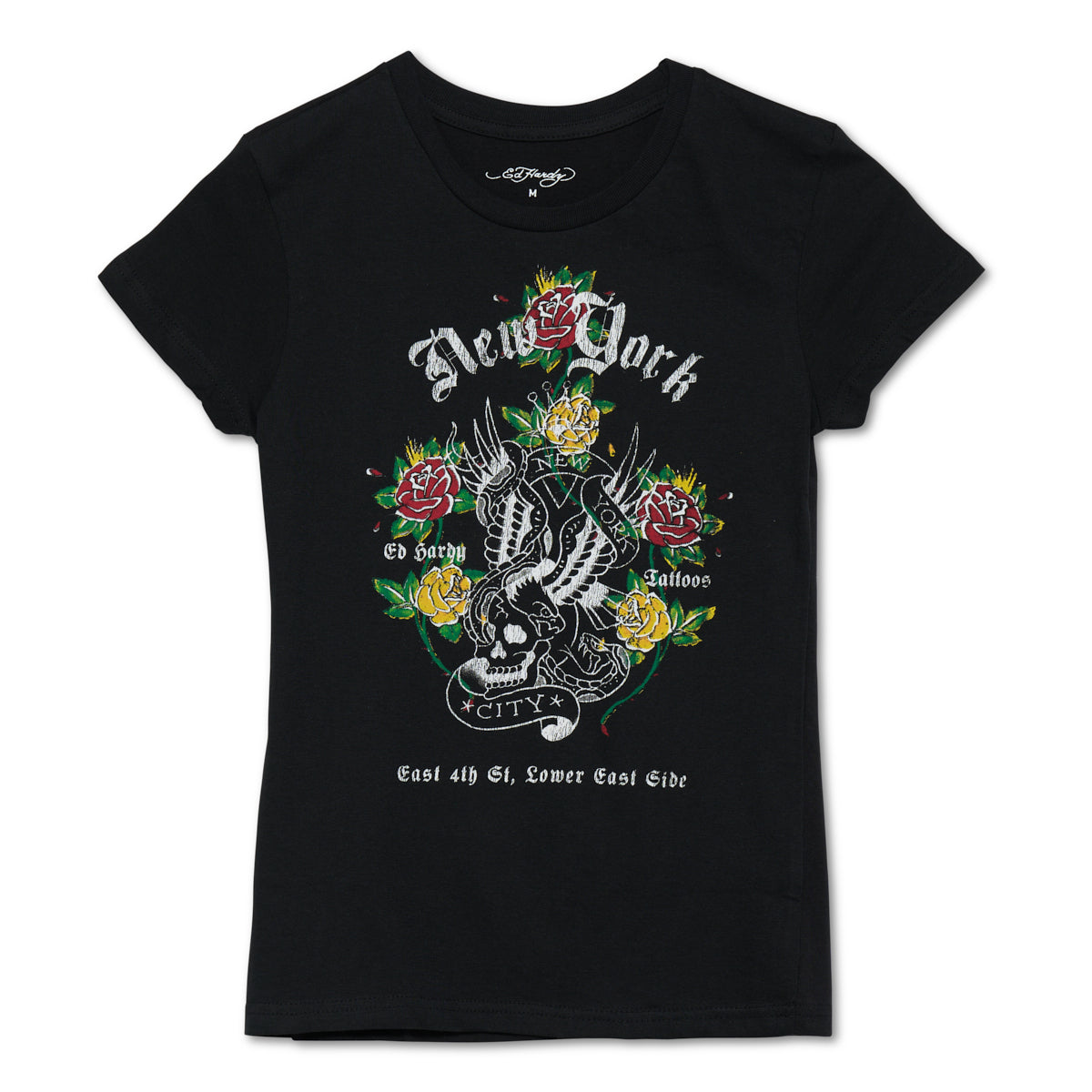 edhardyoriginals S / Black Nyc Eagle Fitted Tee