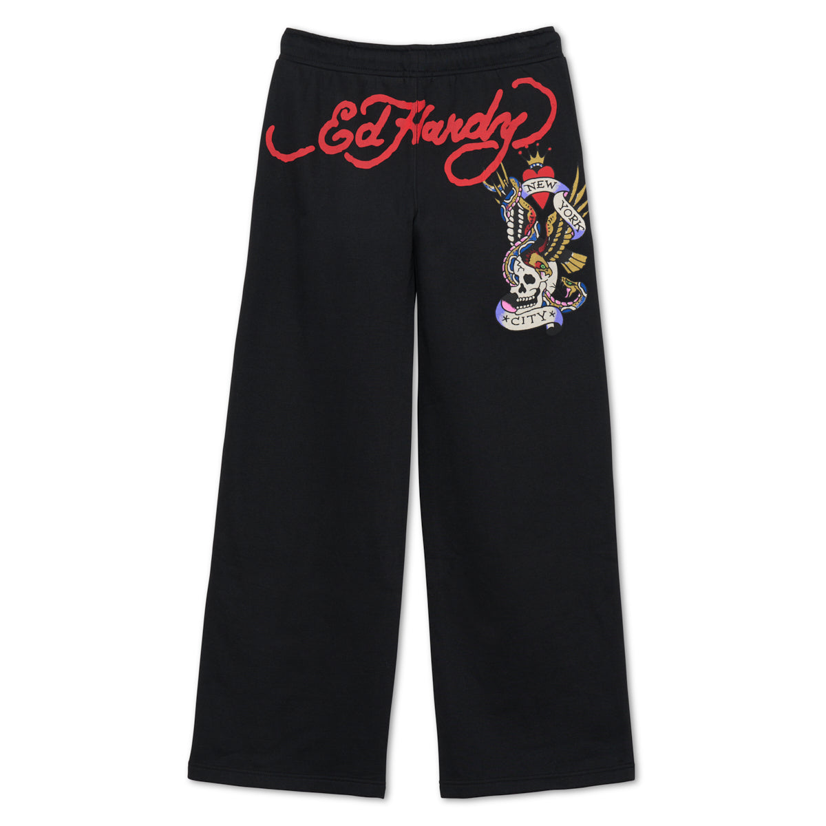 Nyc Skull Flare Sweatpants - edhardyoriginals