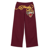 edhardyoriginals XS / SANGRIA Retro Tiger Flare Sweatpants