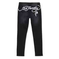 edhardyoriginals 30 / FADED BLACK Dagger Skull Slim Skinny Jean