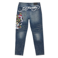 edhardyoriginals 30 / MEDIUM VINTAGE NYC Skull Slim Taper Jean