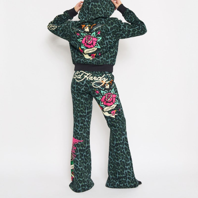 Anchor Rose Boot Cut Sweatpants