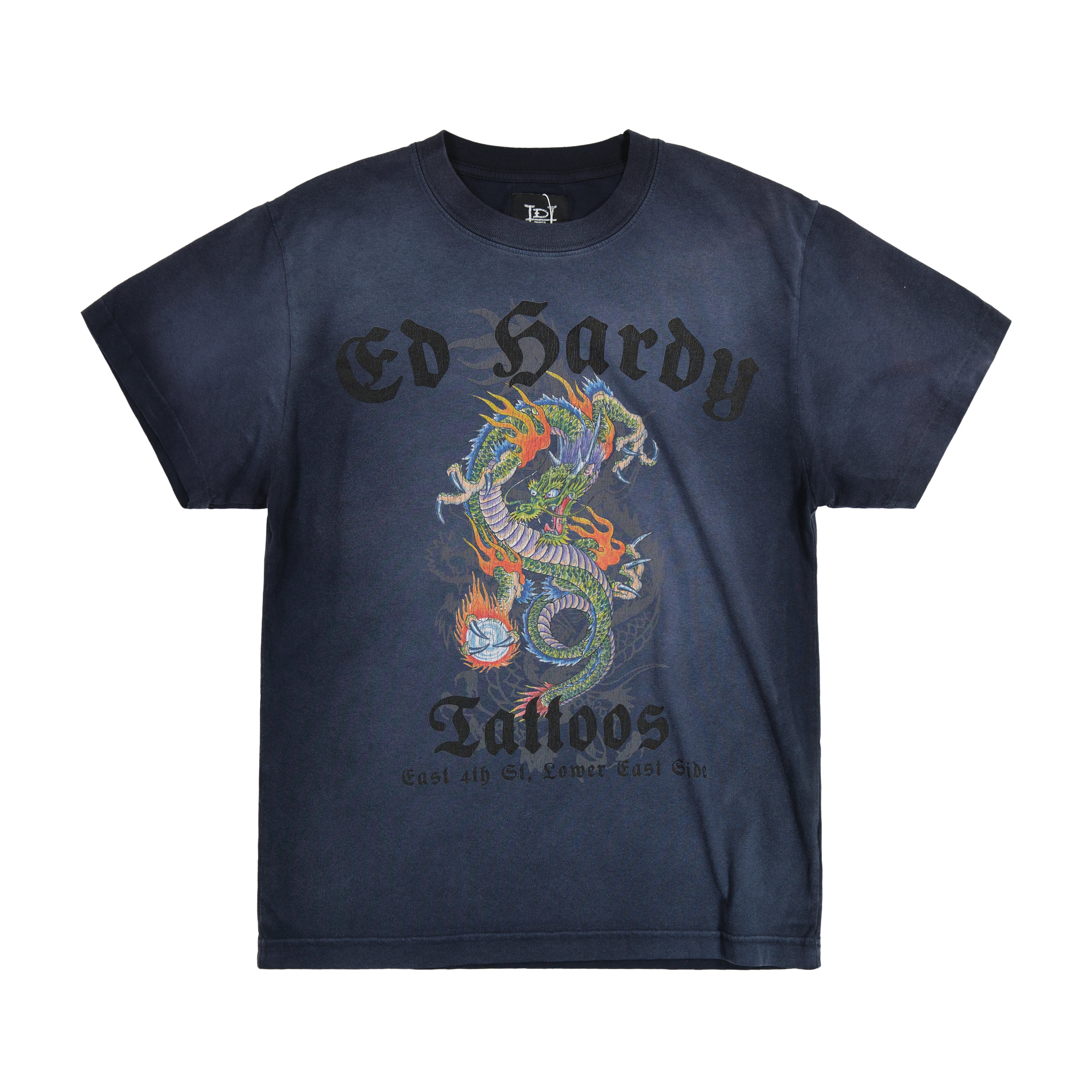 ◆Ed Hardy◆ドラゴンチェスト Tシャツ 送料込 Ed Hardy Men's T-Shirt Limited Edition Dragon Boxy Relaxed