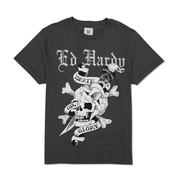 Ed Hardy フルジルコニアスカールTシャツ Ed Hardy フルジルコニアスカールTシャツ
