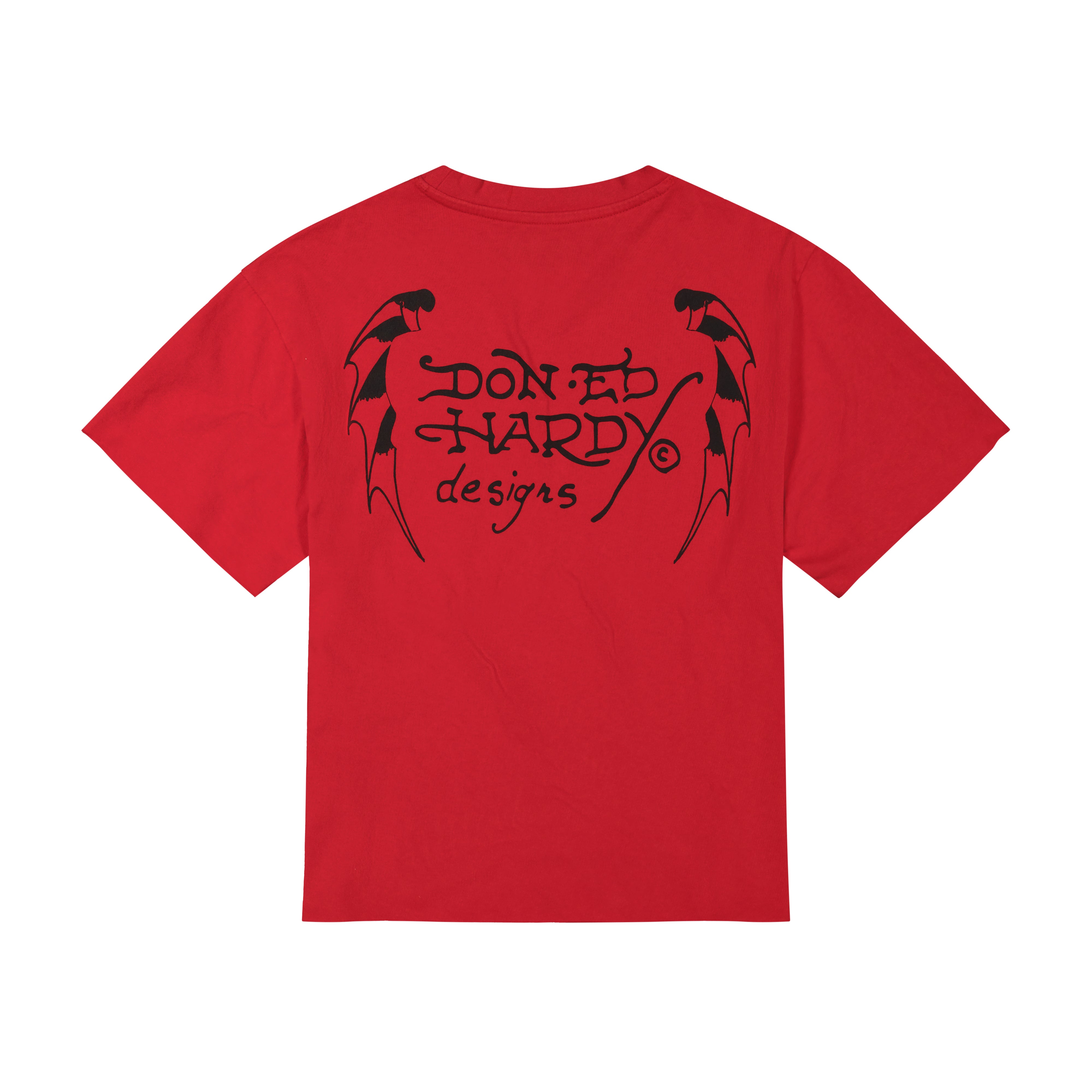 Skull Roses Boxy Cropped Tee | Men's Y2K Tee | Ed Hardy