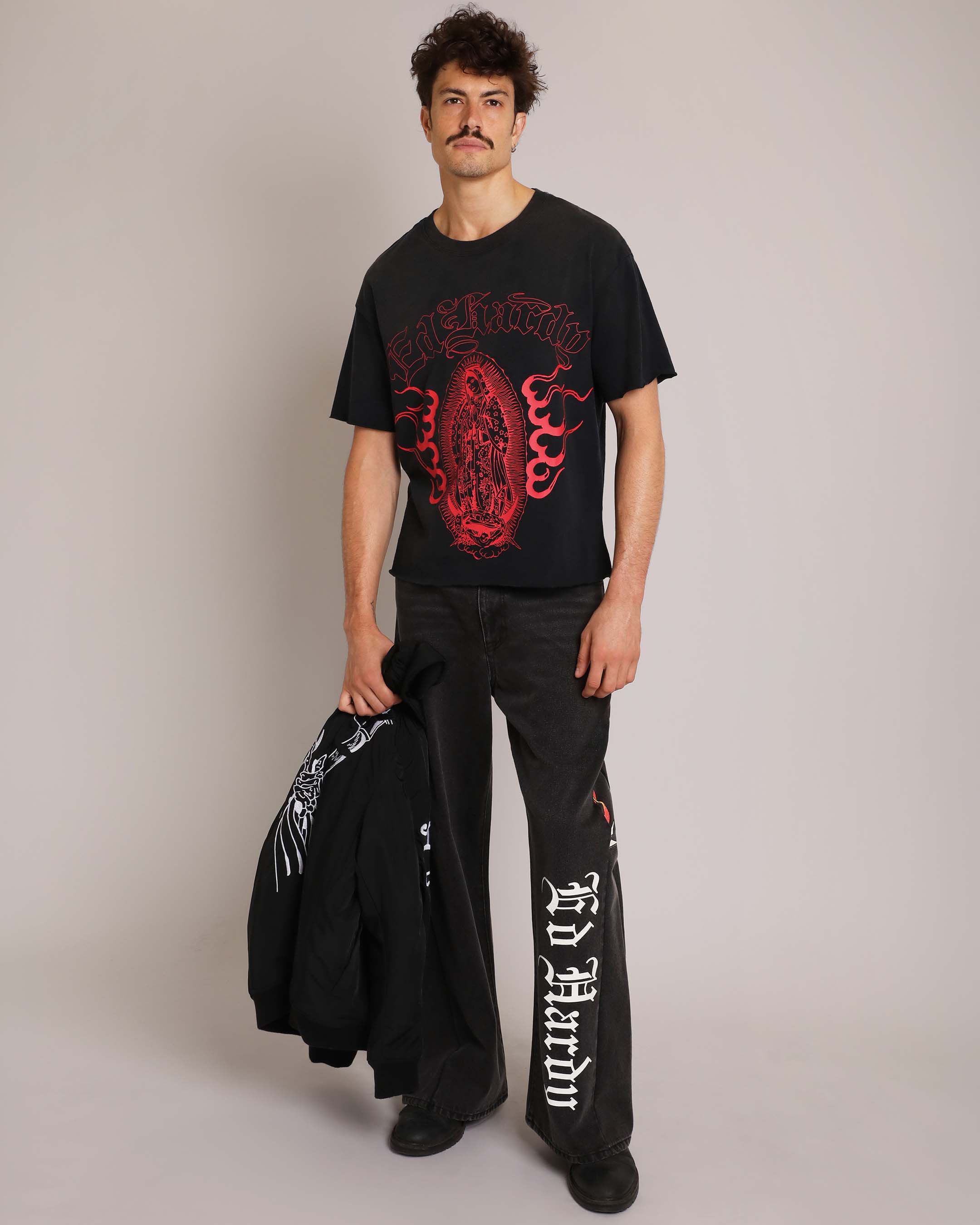 Mary Dragons Boxy Cropped Tee | Men's Y2K Boxy Tee | Ed Hardy