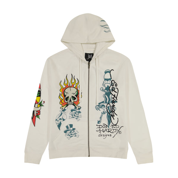 Ed Hardy Skull Full-Zip Hoodie – DTLR