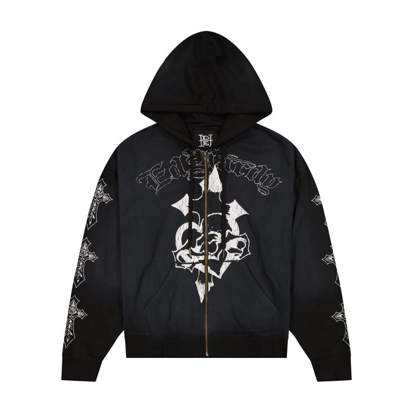 Crosses Boxy Zip Hoodie