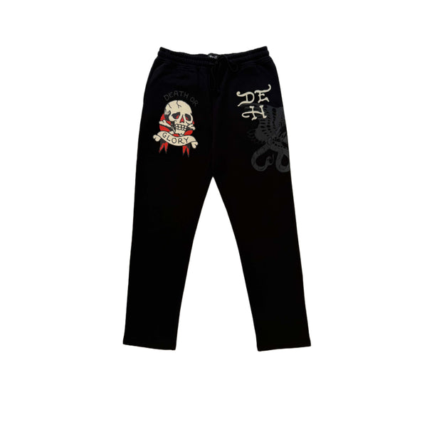 gadid anoniem hether/black スラックス DG Skull Sweatpants