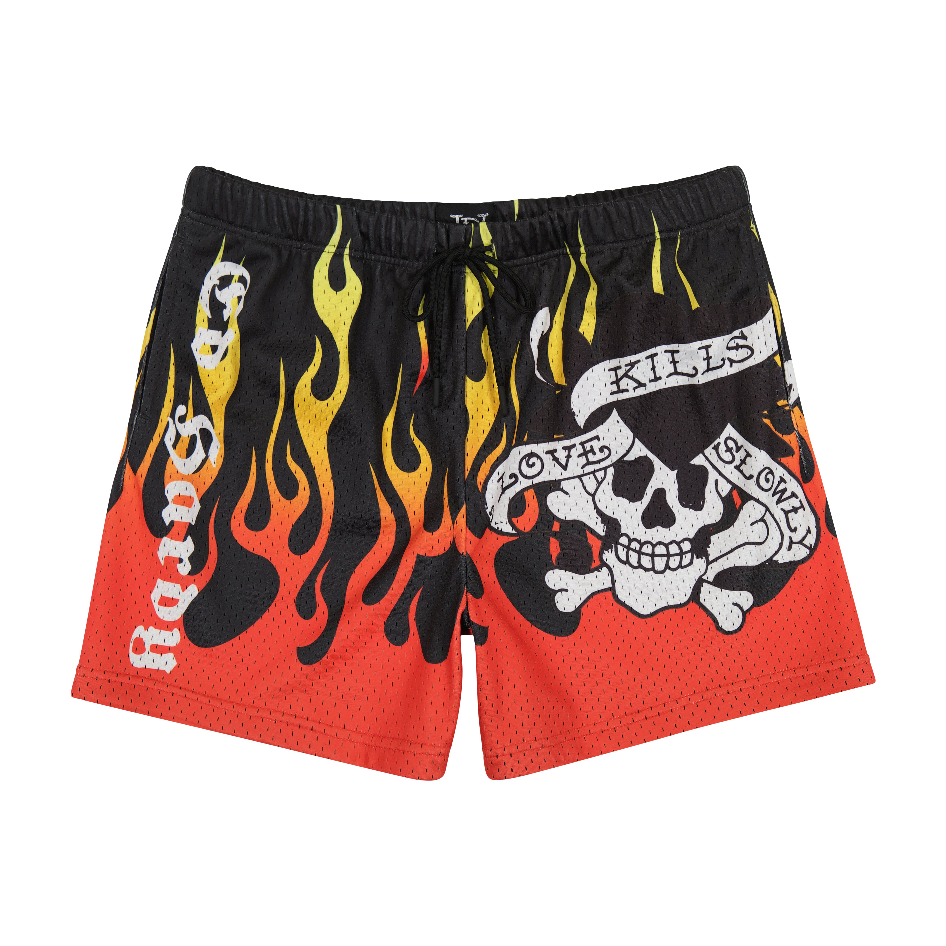 Dead Presidents Skull 8 Ball Flames outlet Basketball Shorts Size Small NWT