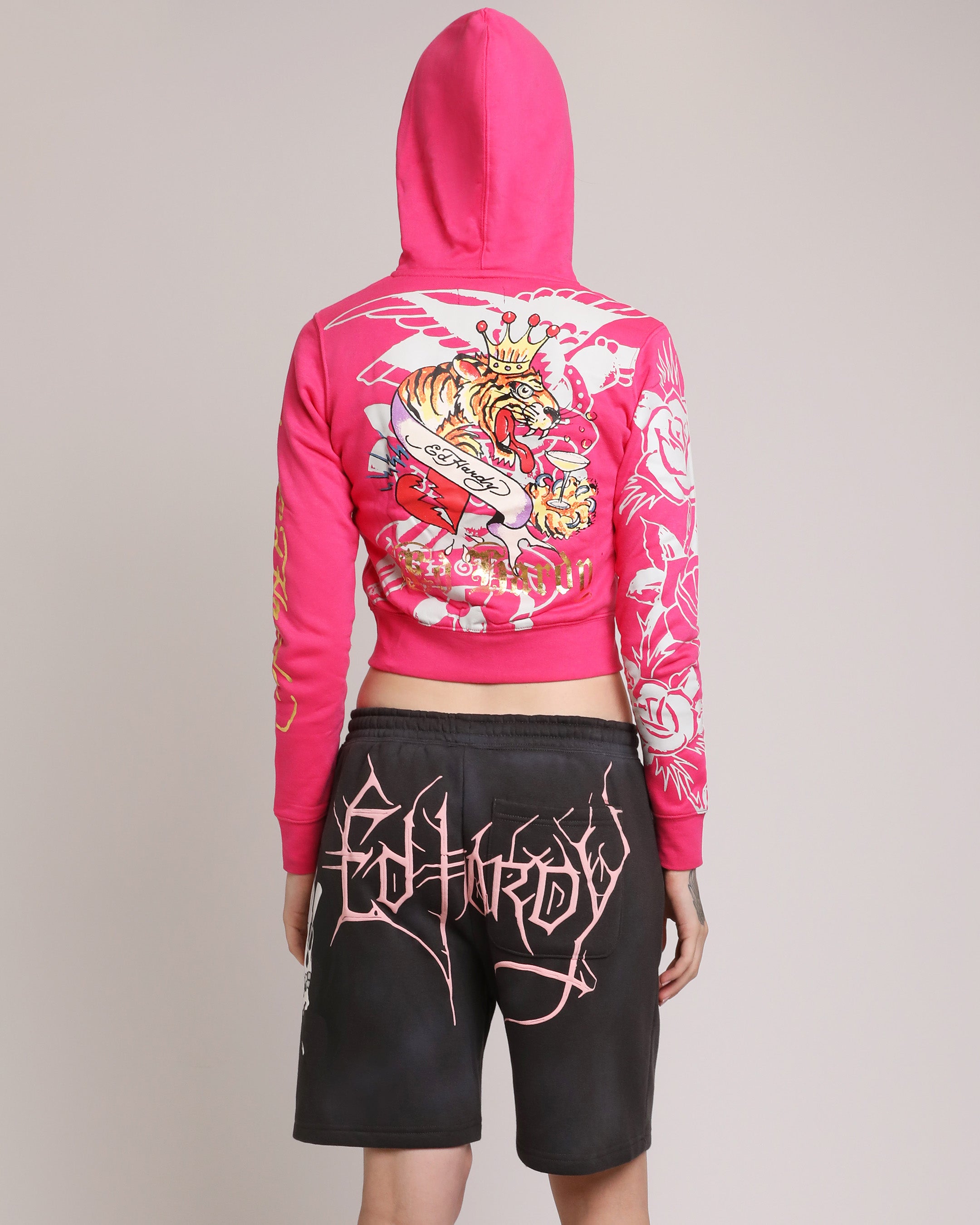 Spider Skull Fleece Shorts