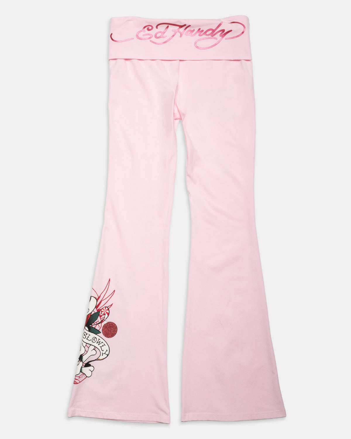 LKS Santa Skull Fold Over Yoga Pant