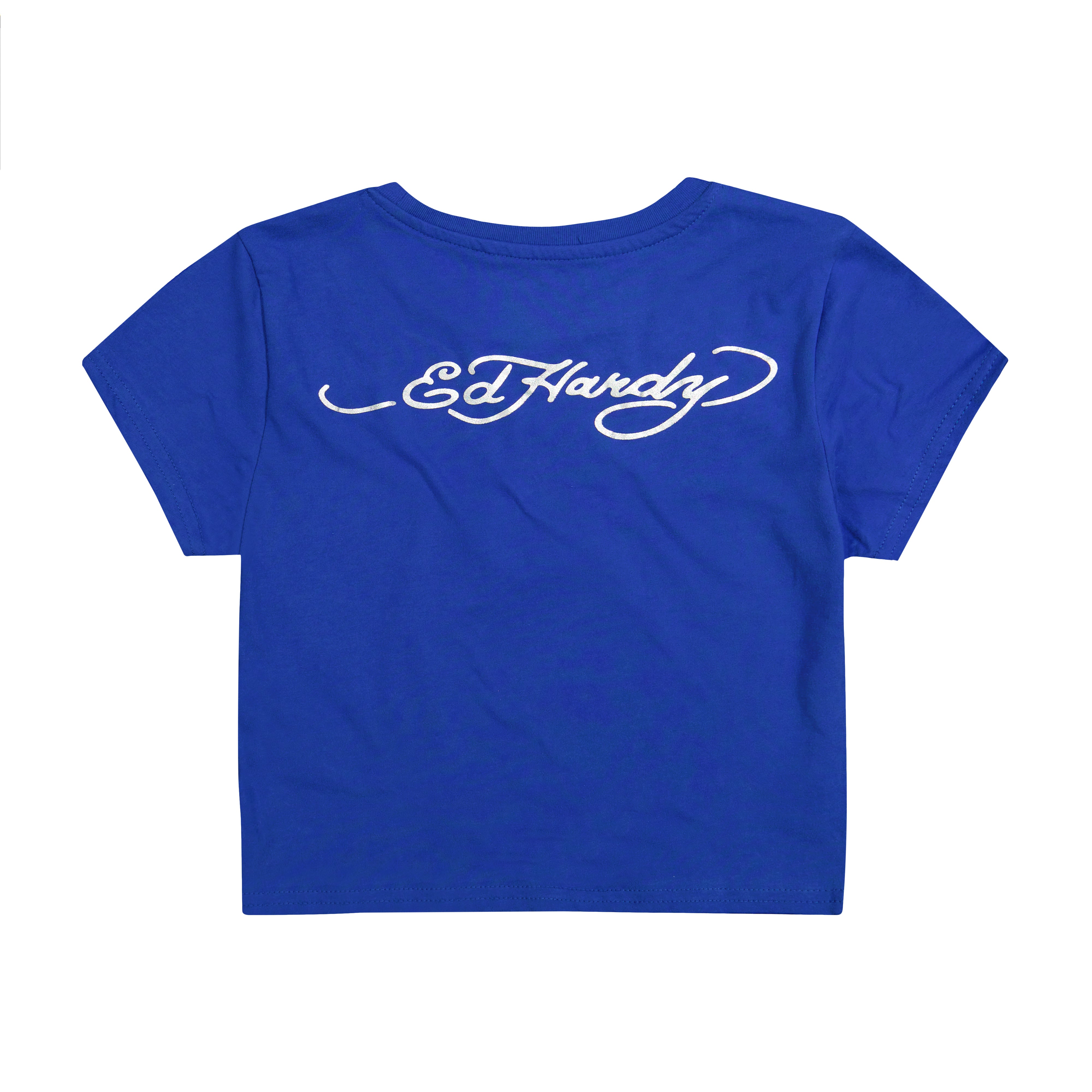 edhardyoriginals XS / COBALT Sacred Heart Wings Rhinestone Baby Tee