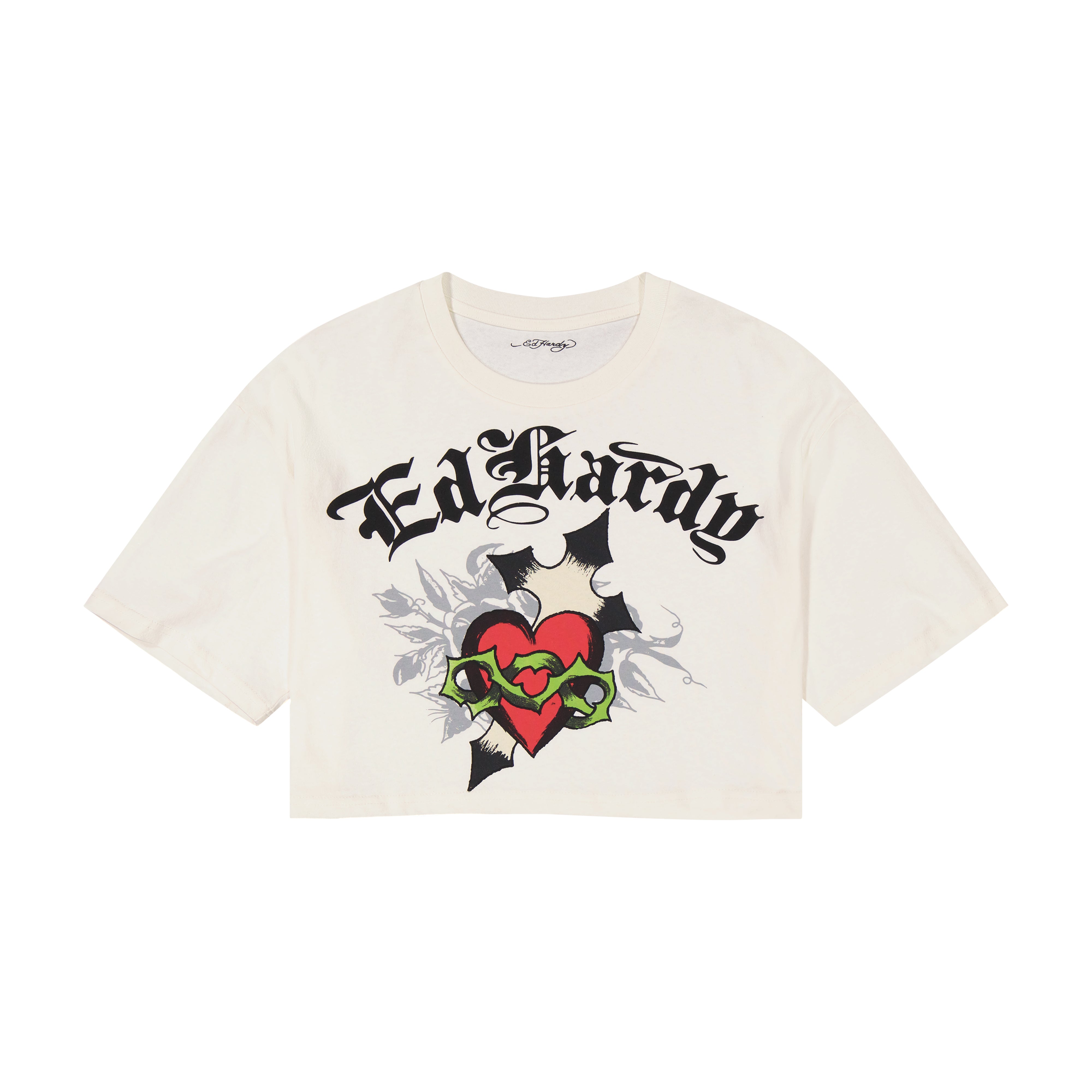 Cross Heart Cropped Boxy Tee