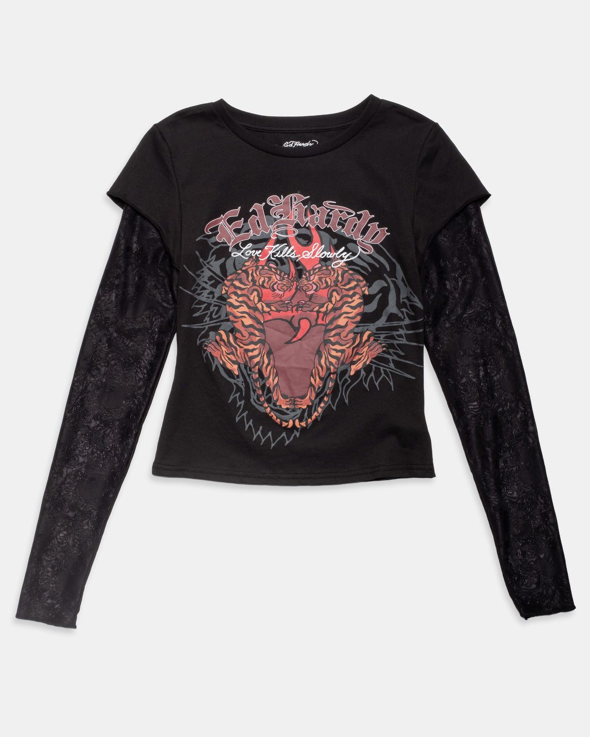 Red Tigers Lace Hang Down Tee