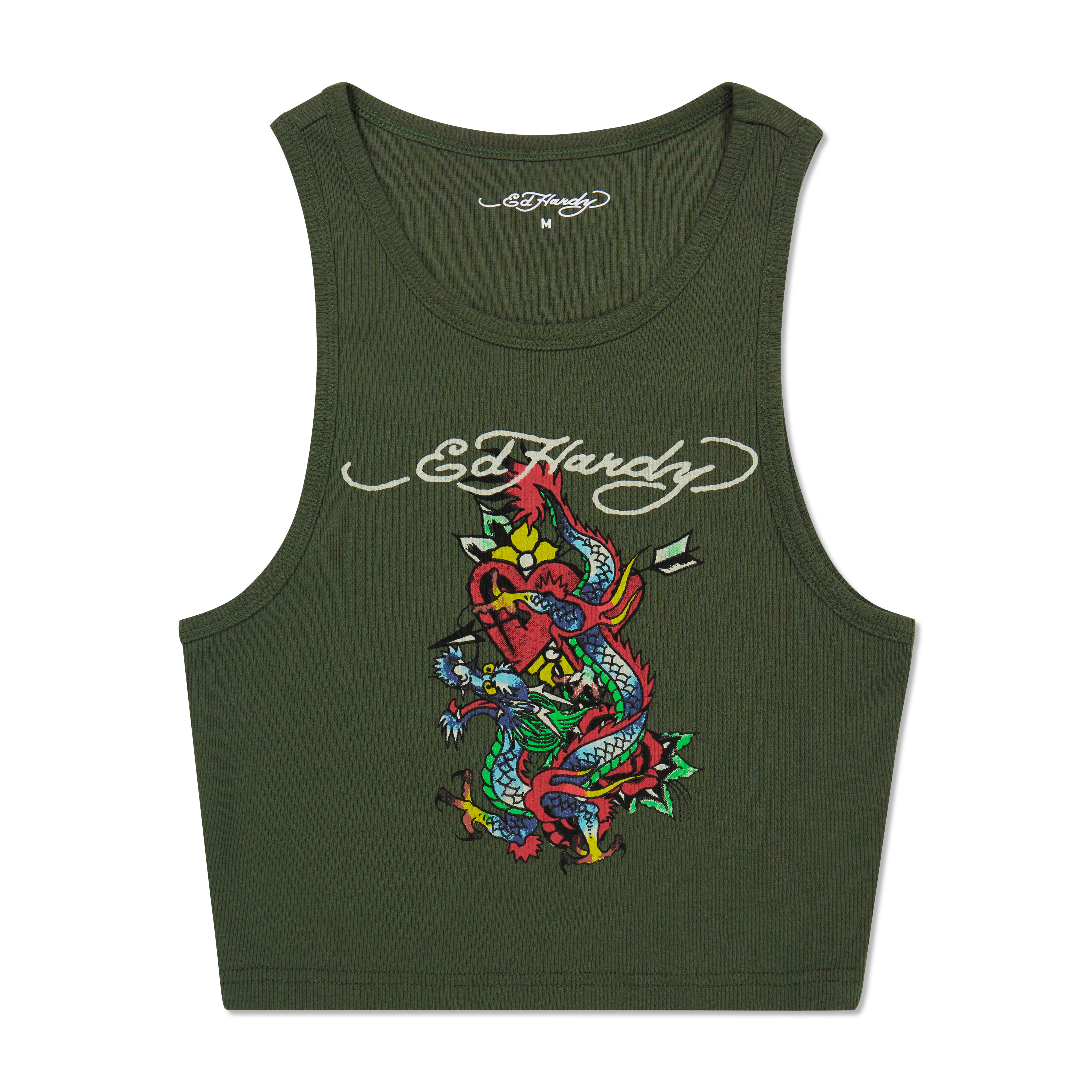 Dragon Heart Rib Knit Tank - edhardyoriginals