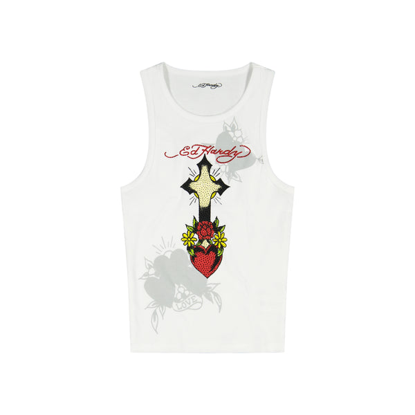 ［Sculptor X Ed Hardy] Tank Top タンクト MUSINSA | SCULPTOR [Sculptor x Ed Hardy] Rib Tank Top Cream