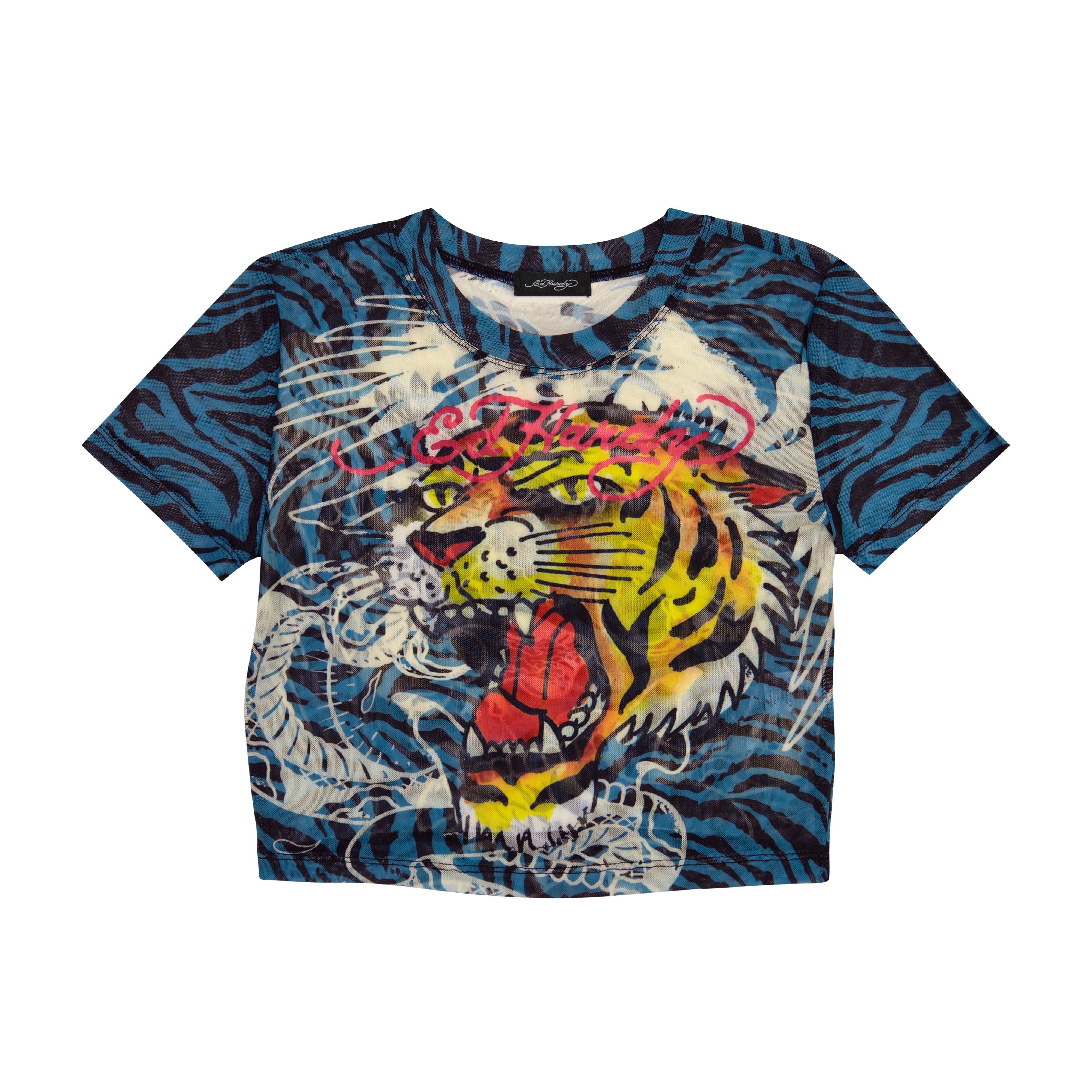 Tiger Head Power Mesh Baby Tee