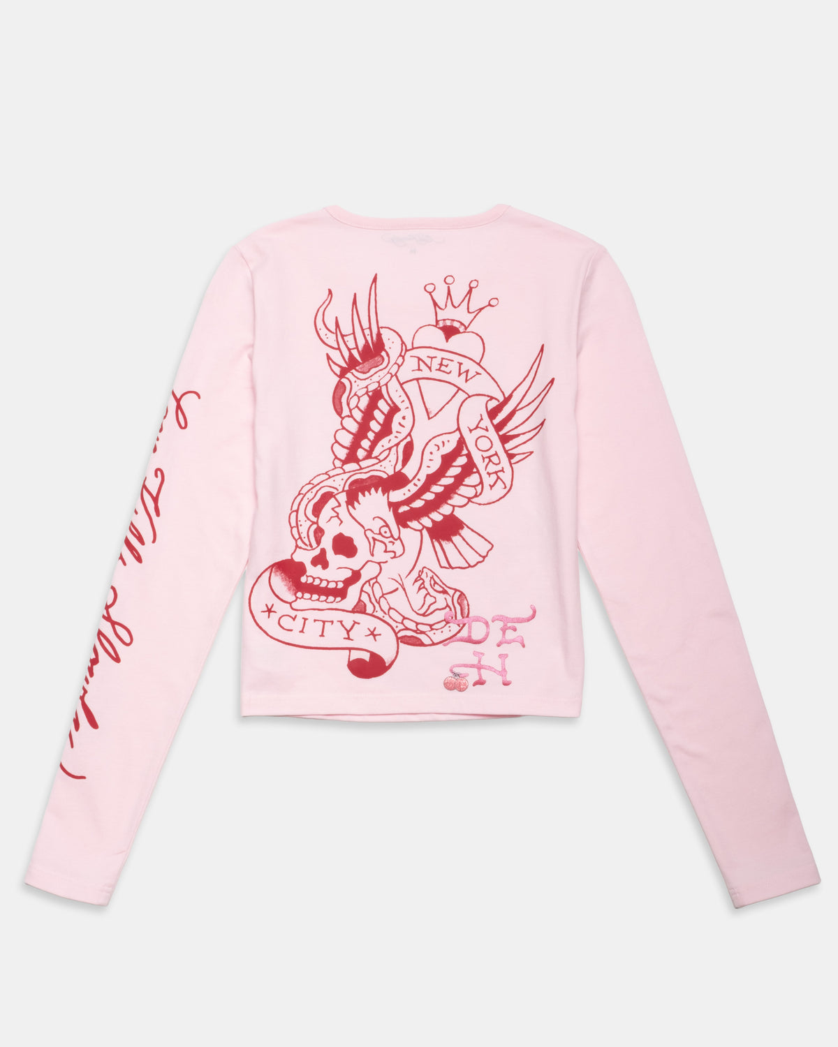LKS Santa Skull LS Crop Shirt