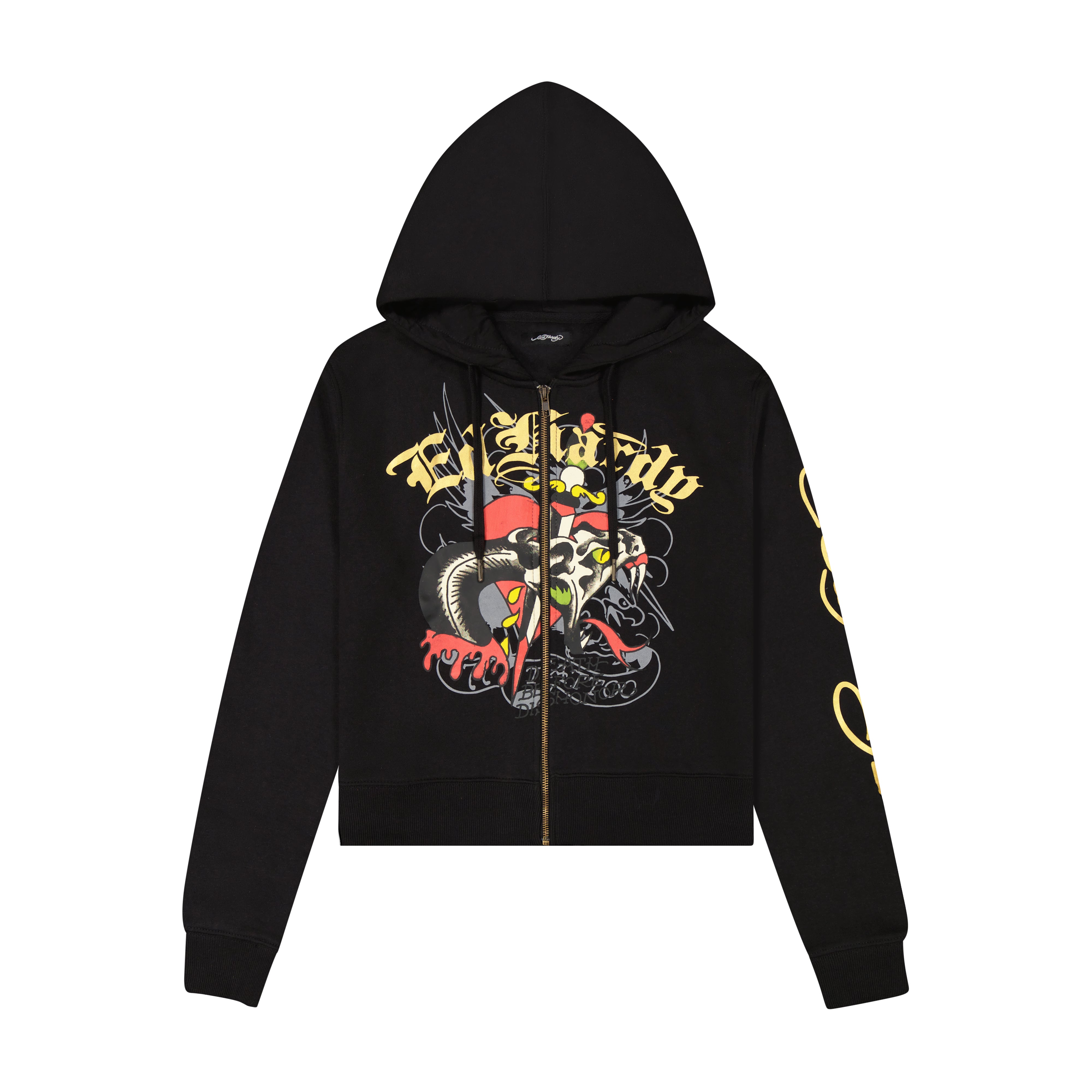 トップス Unknown Ed Hardy Zip hoodie Ed Hardy Zip Up Hoodie 🔥 Charcoal Snake 🐍 Skull 💀 Tattoo