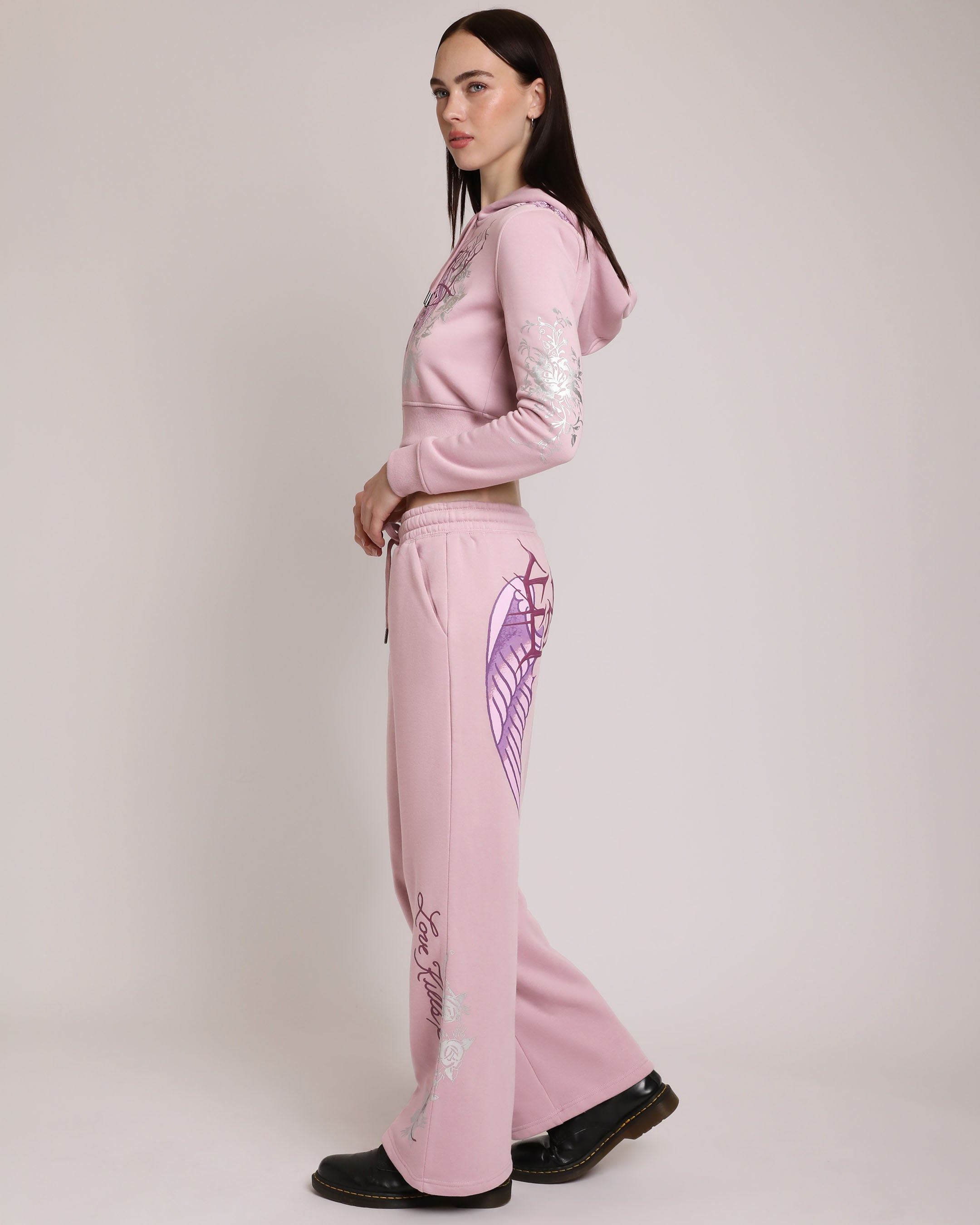 Cross Wings Puff Print Sweatpant
