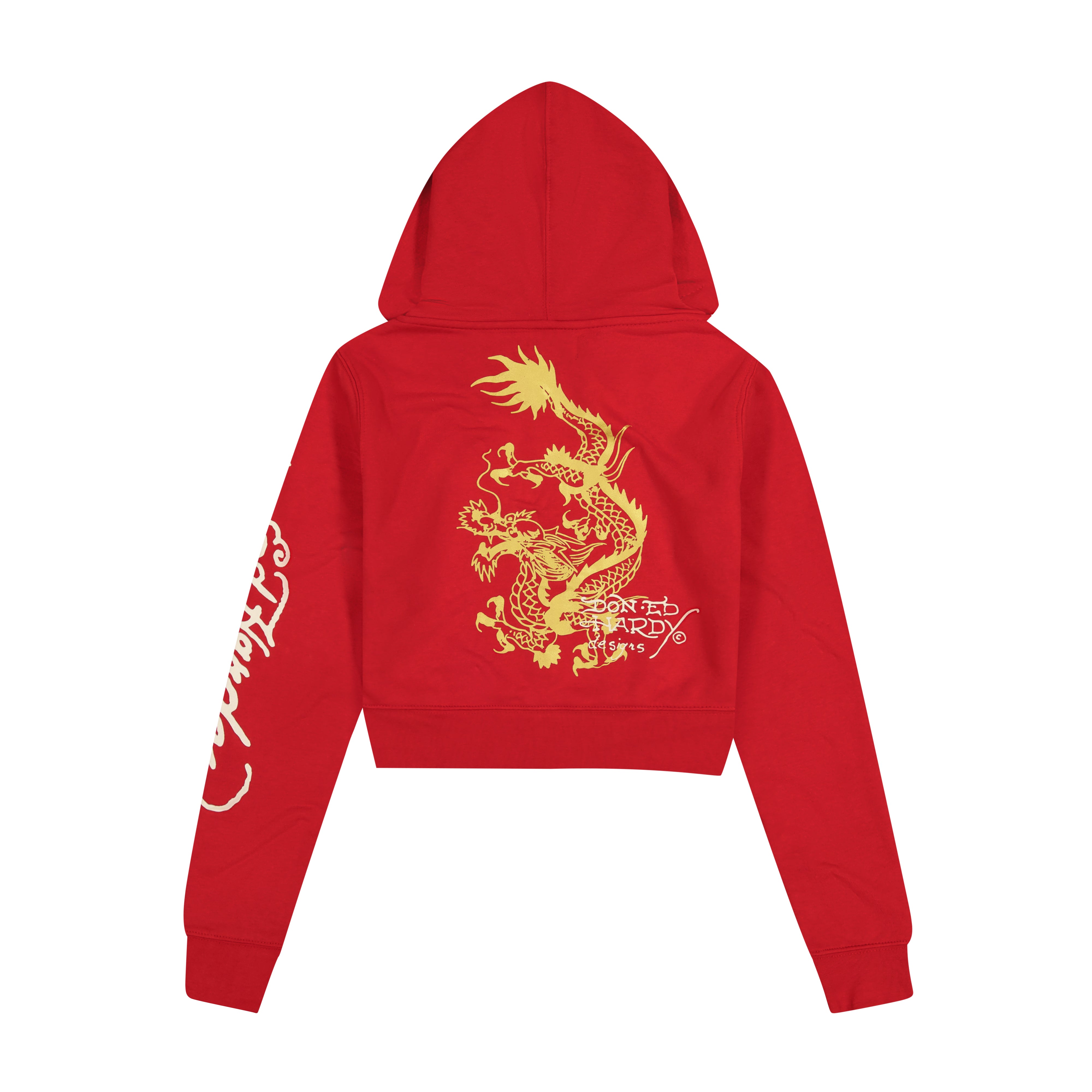 レッド　ライティング　フード Dragon Zip Front Hoodie