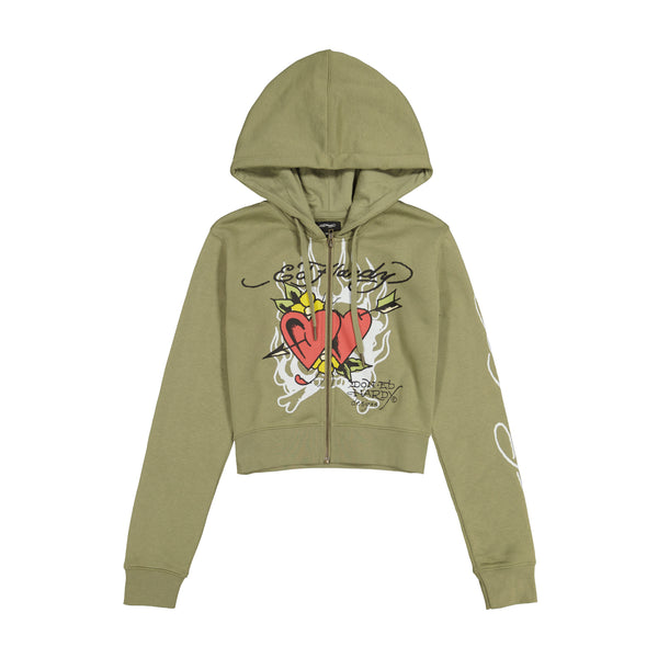 MUSINSA | FUNFROMFUN FRILL HEART HOODIE, BLUE
