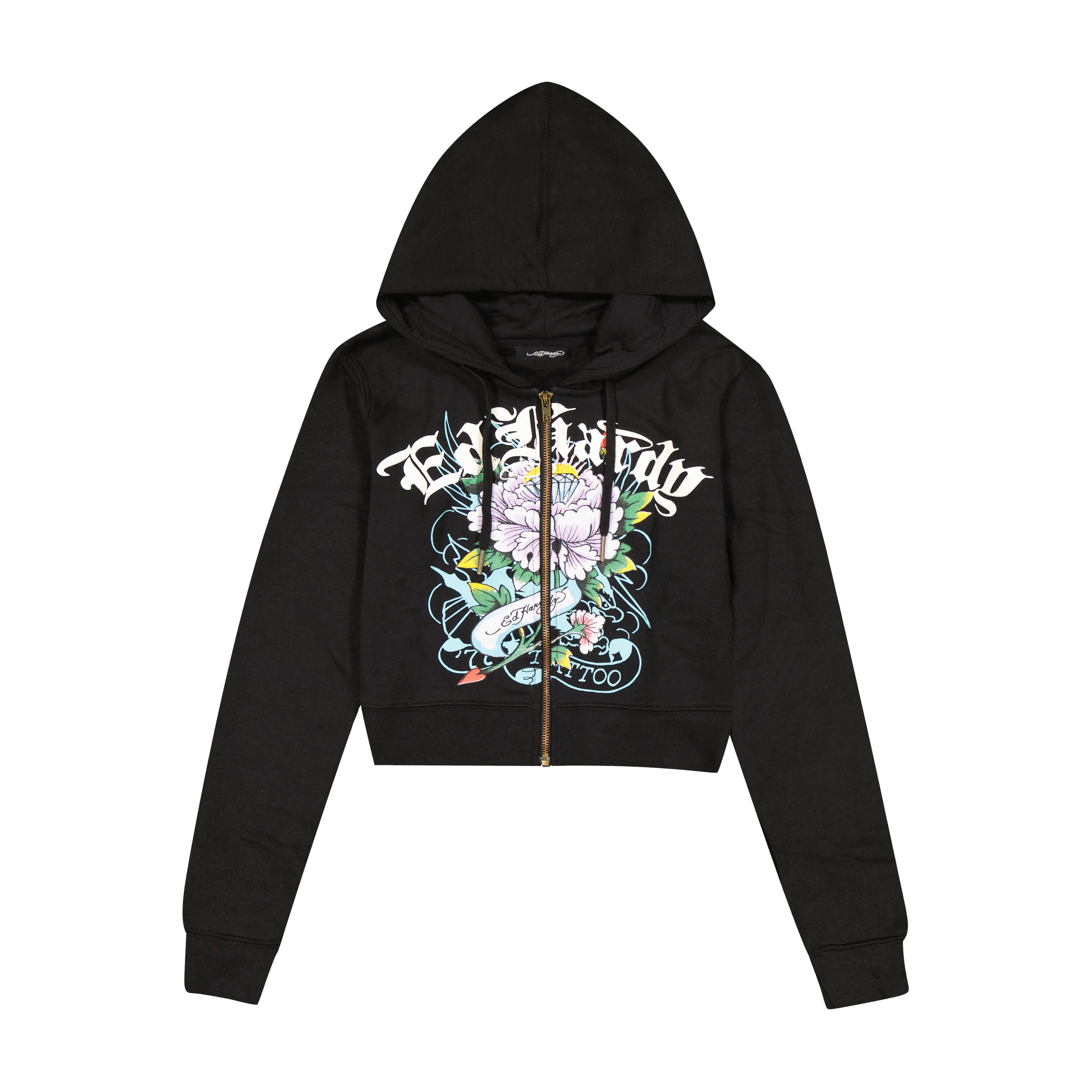 Ice Flower Zip Front Hoodie