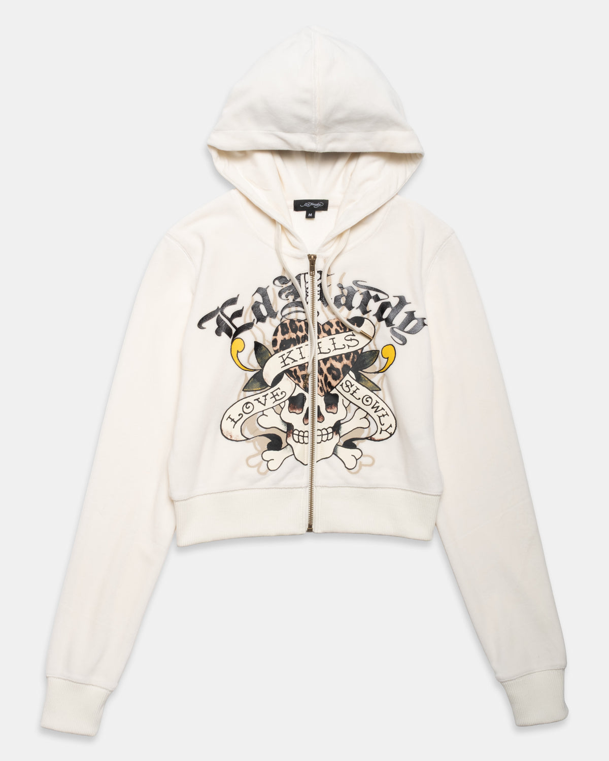 Leopard LKS Velour Zip Front Hoodie