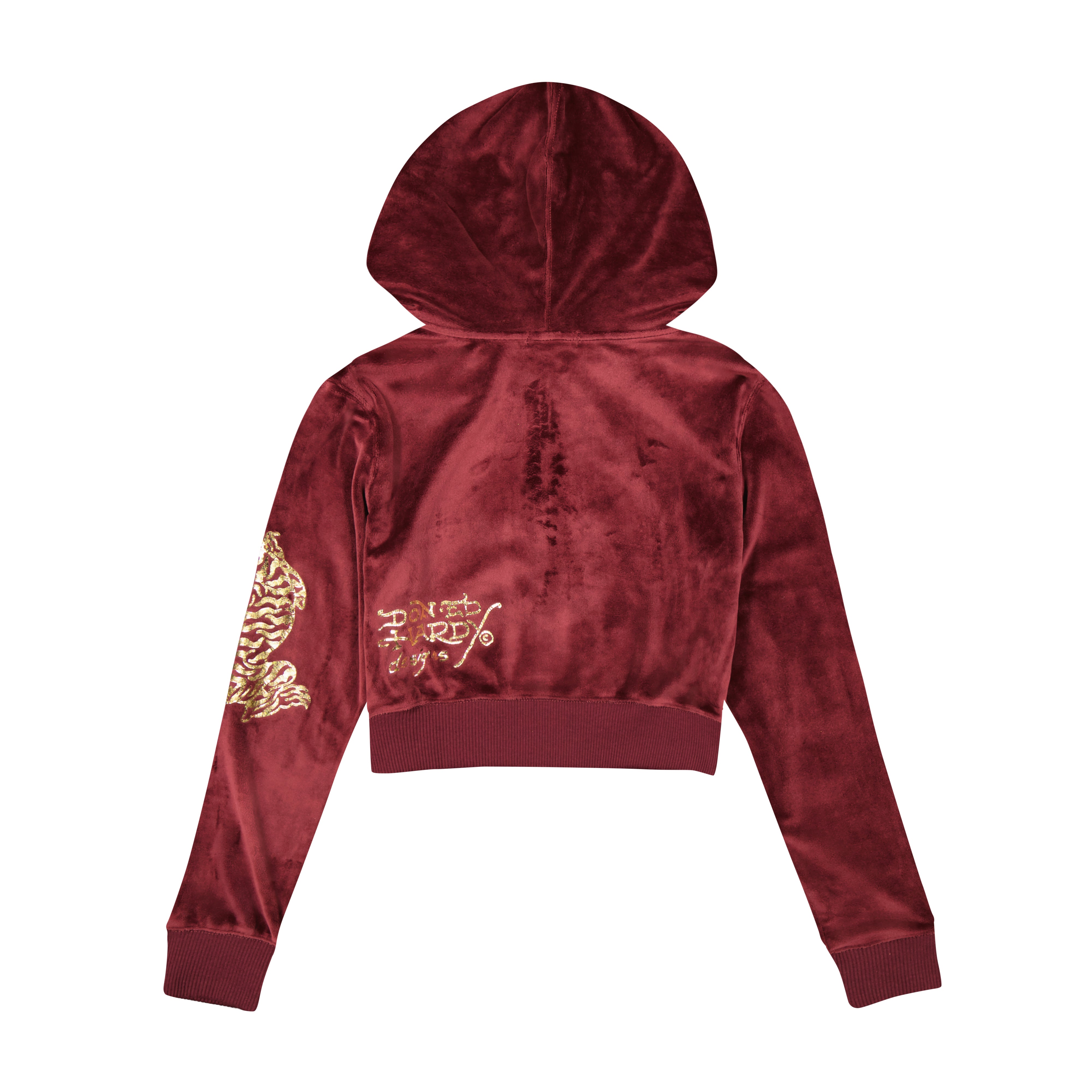 Retro Tiger Y2K Velour Hoodie