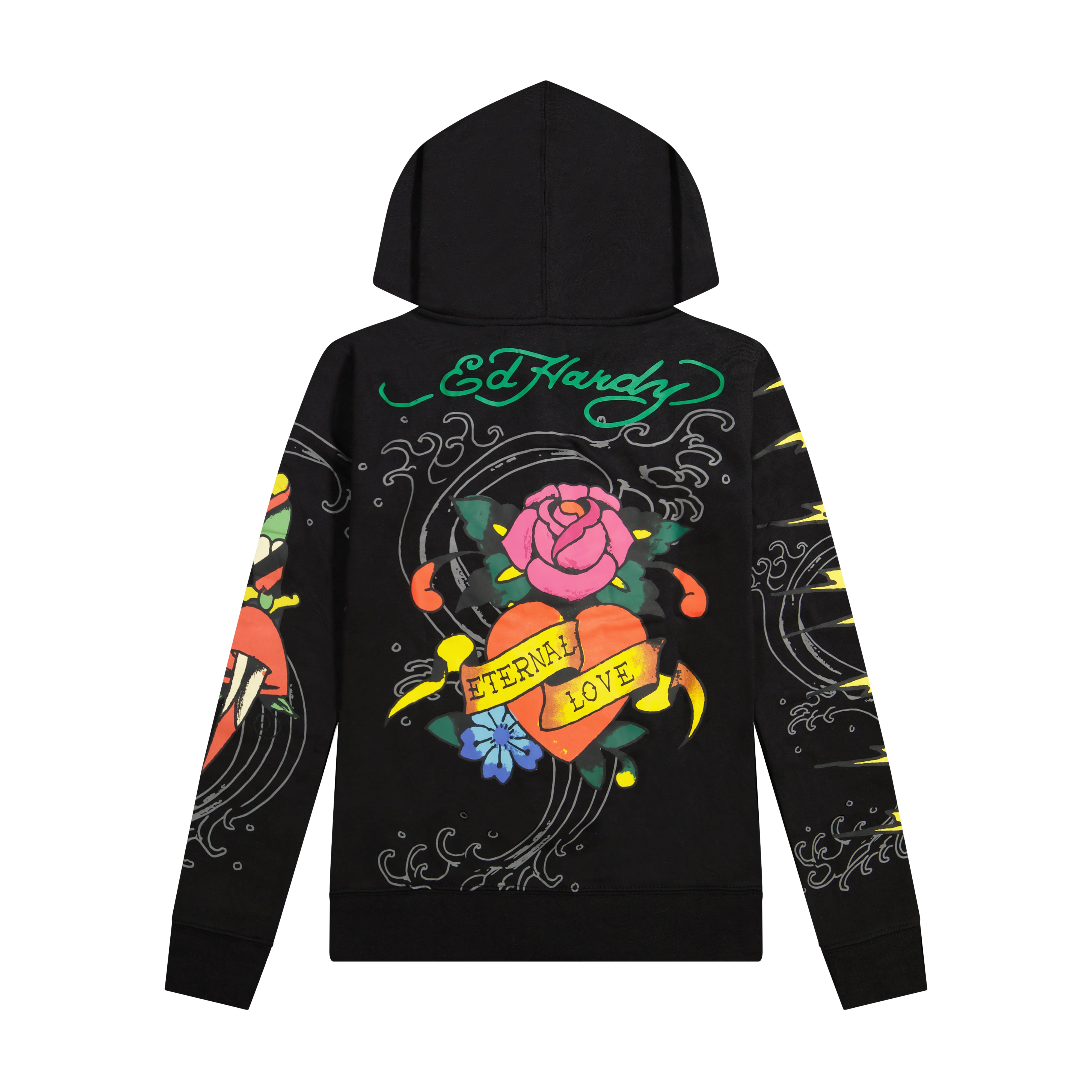 edhardyoriginals S / BLACK Pink Panther Long Fleece Hoodie