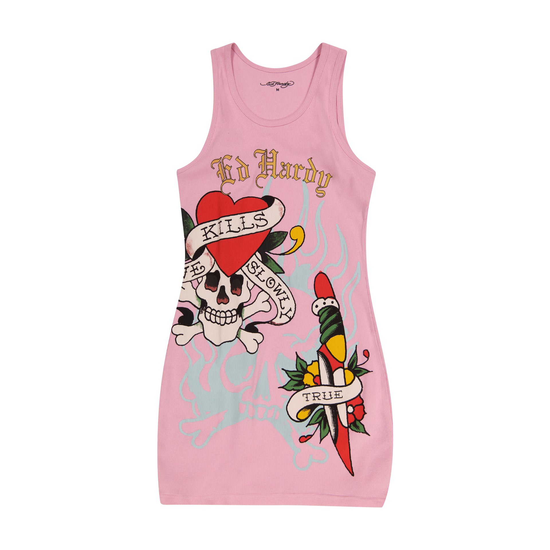 green ed hardy dress Ed Hardy Black Rose Tank Dress – DTLR