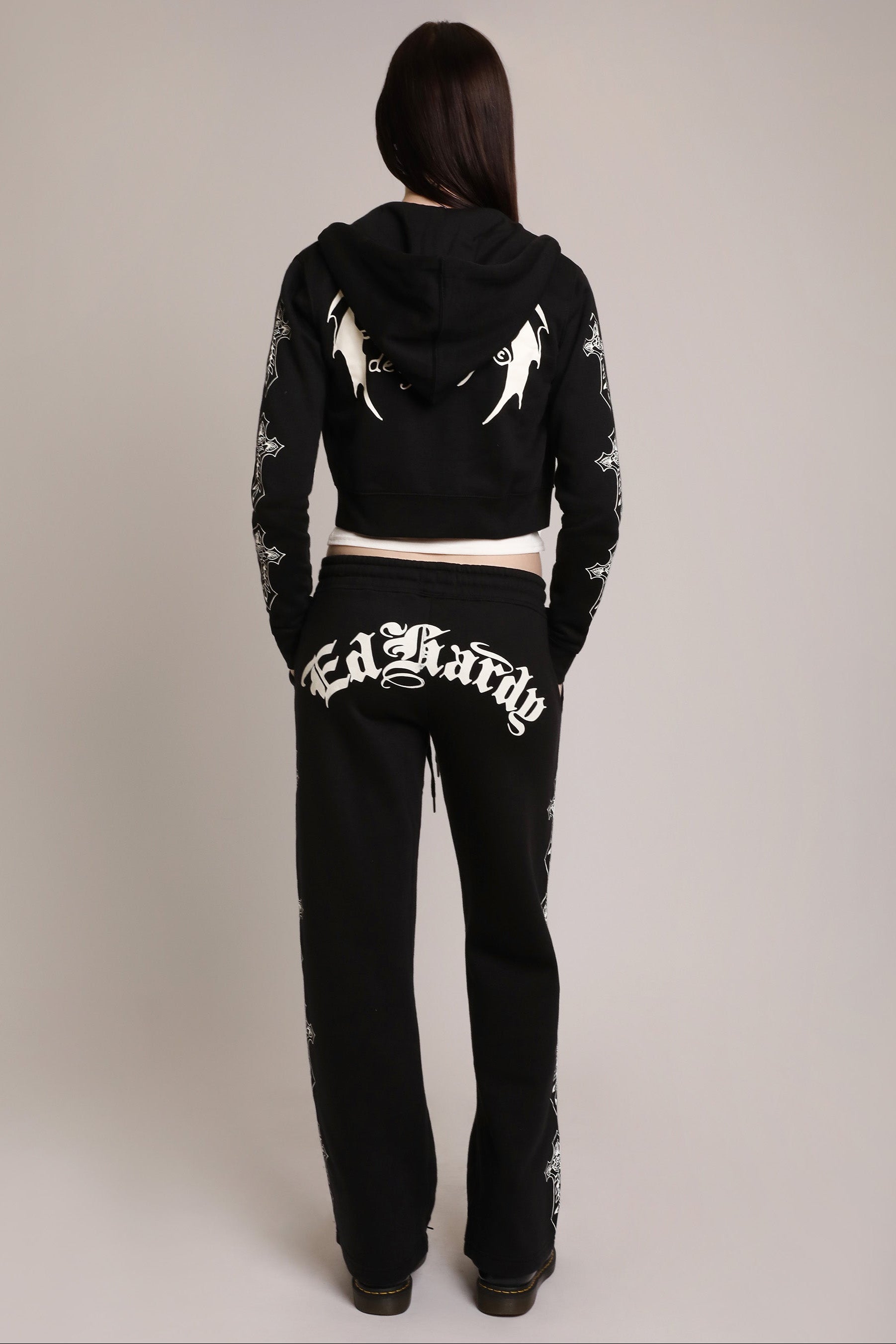 Black and White Crosses Sweatpants