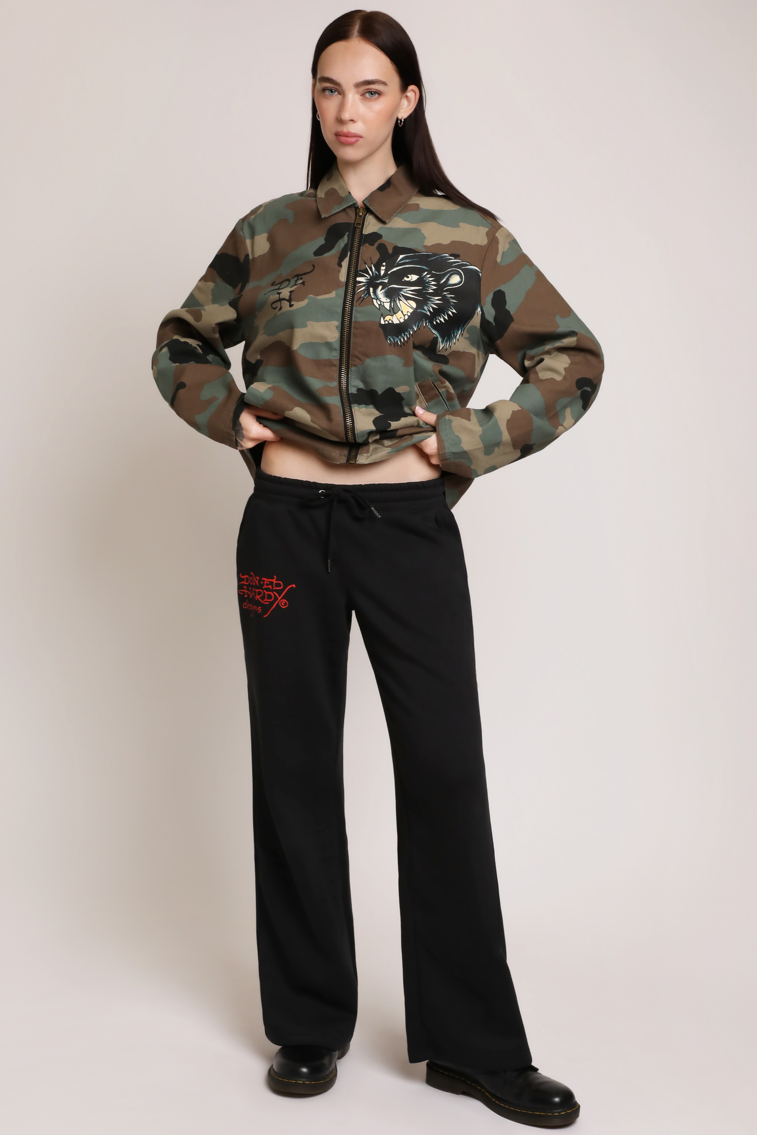 LKS Skull Black Flared Sweatpant