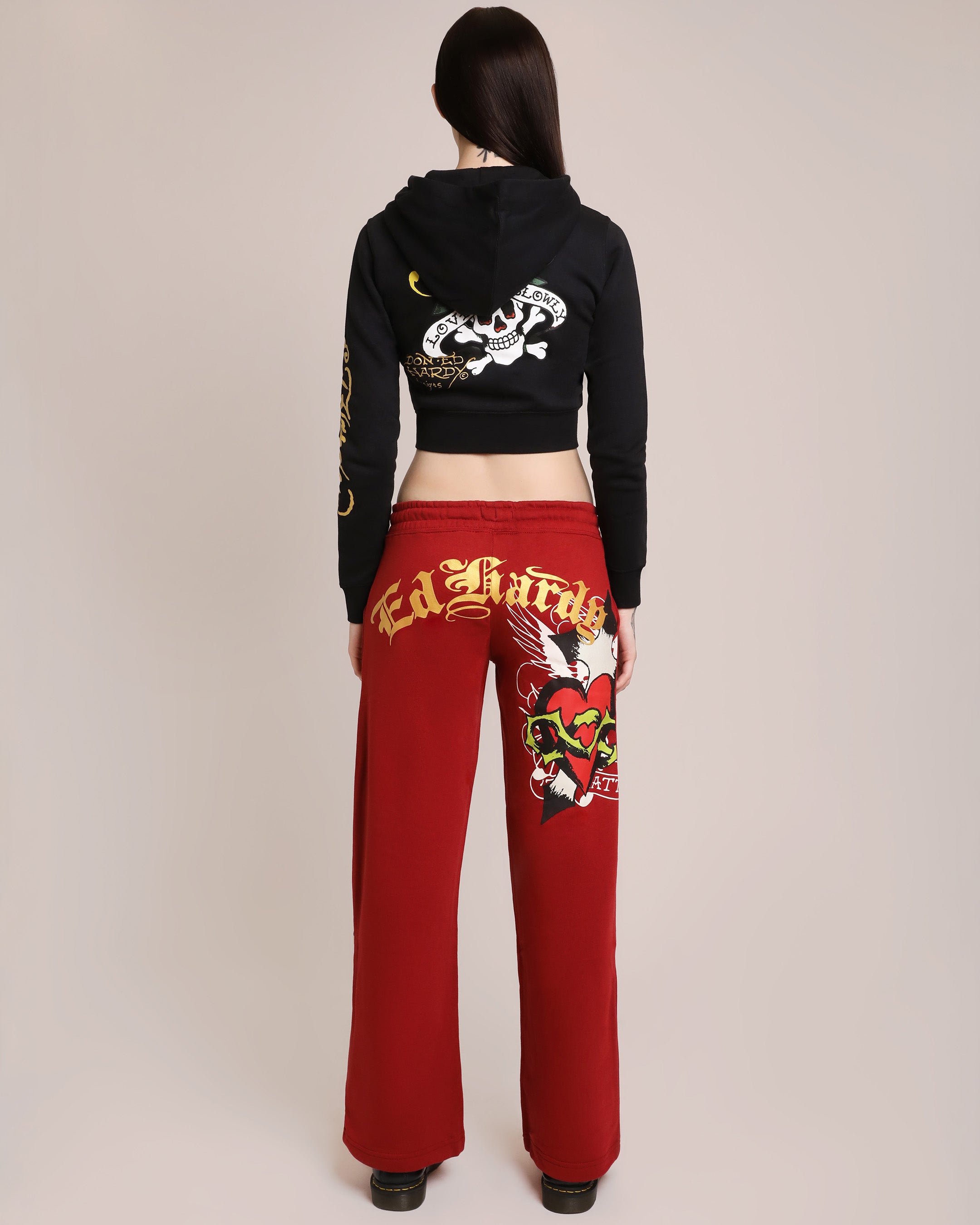 Sacred Heart Sweatpants - Dark Cherry