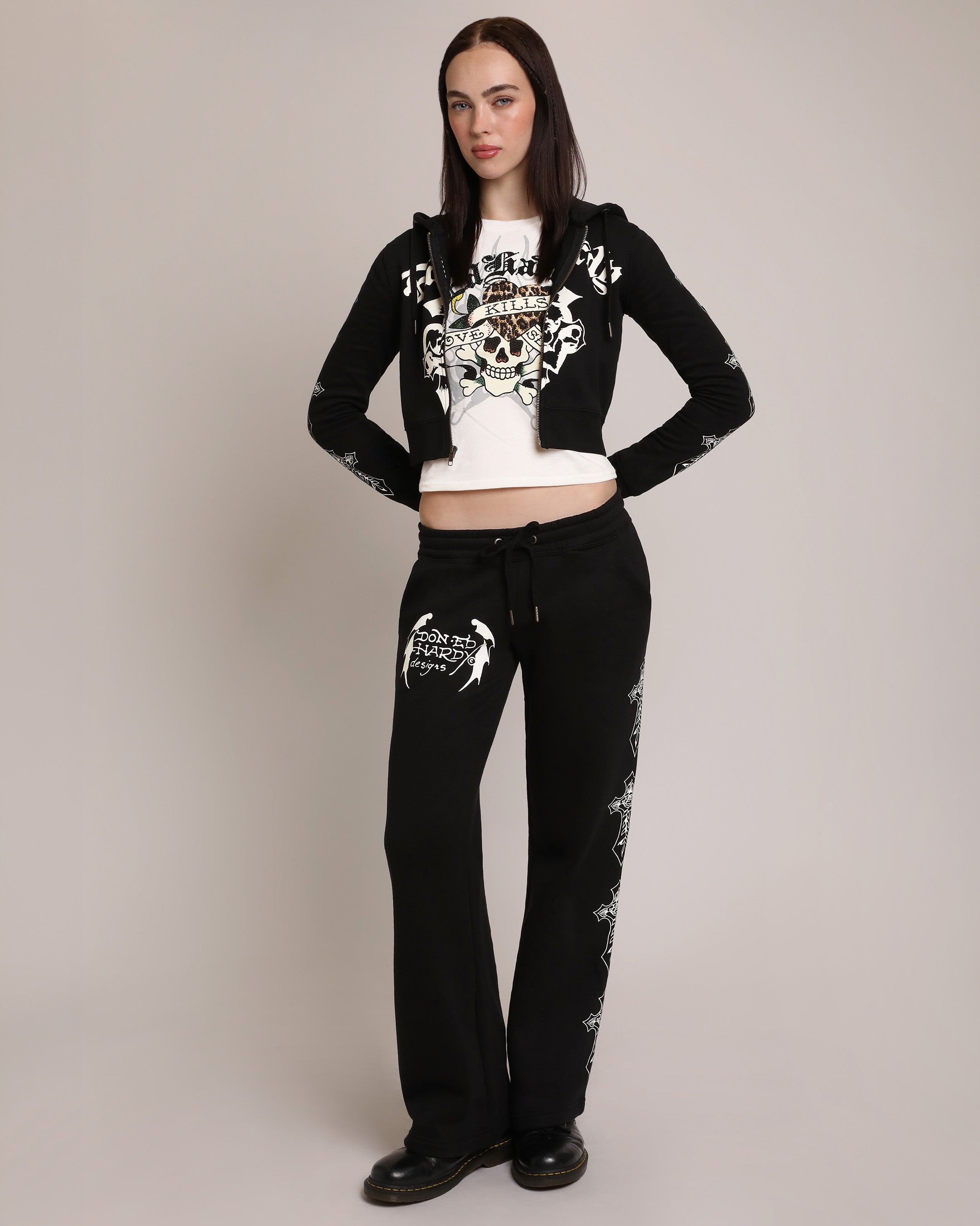 Crosses Zip Front Hoodie
