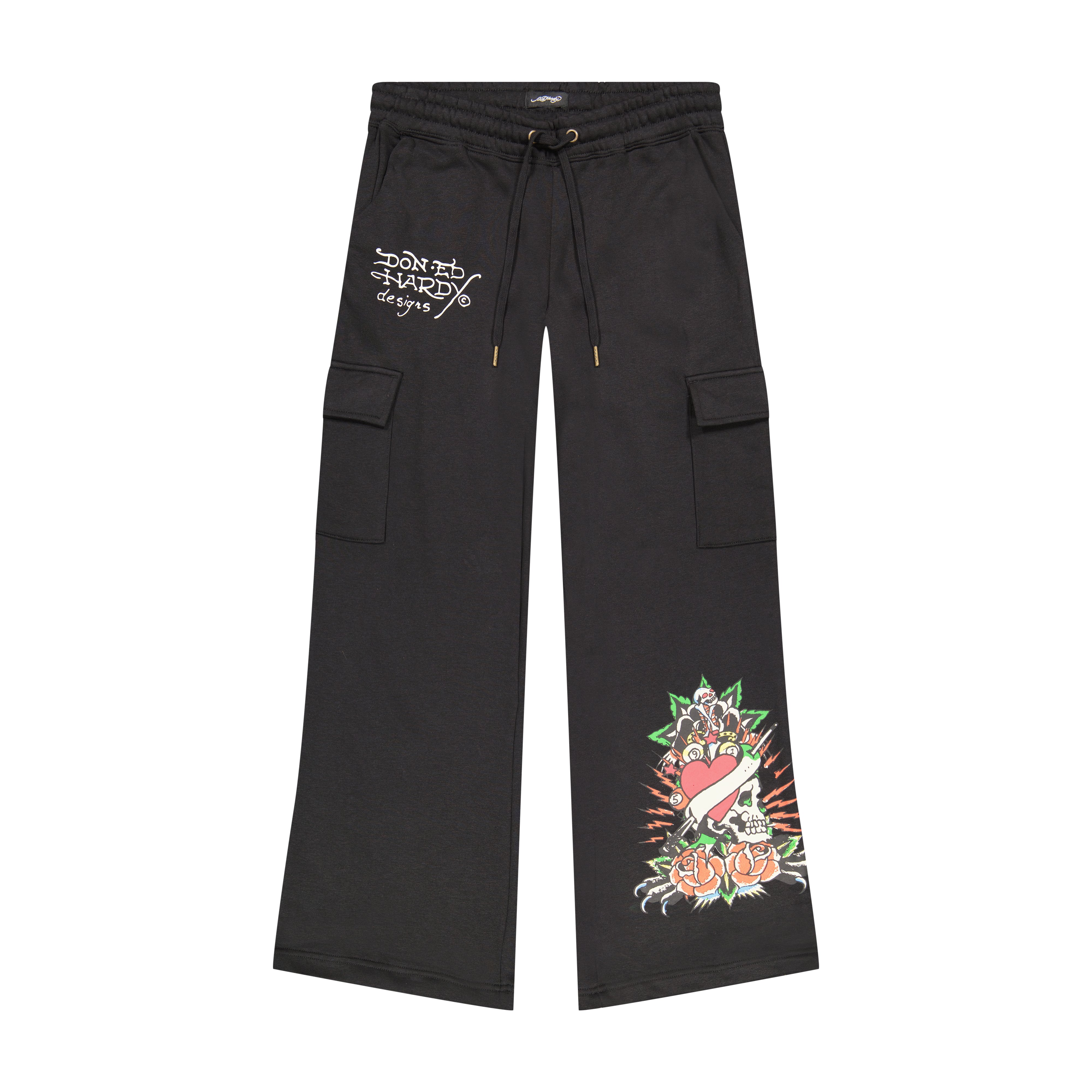 Rose Skull Cargo Sweatpants