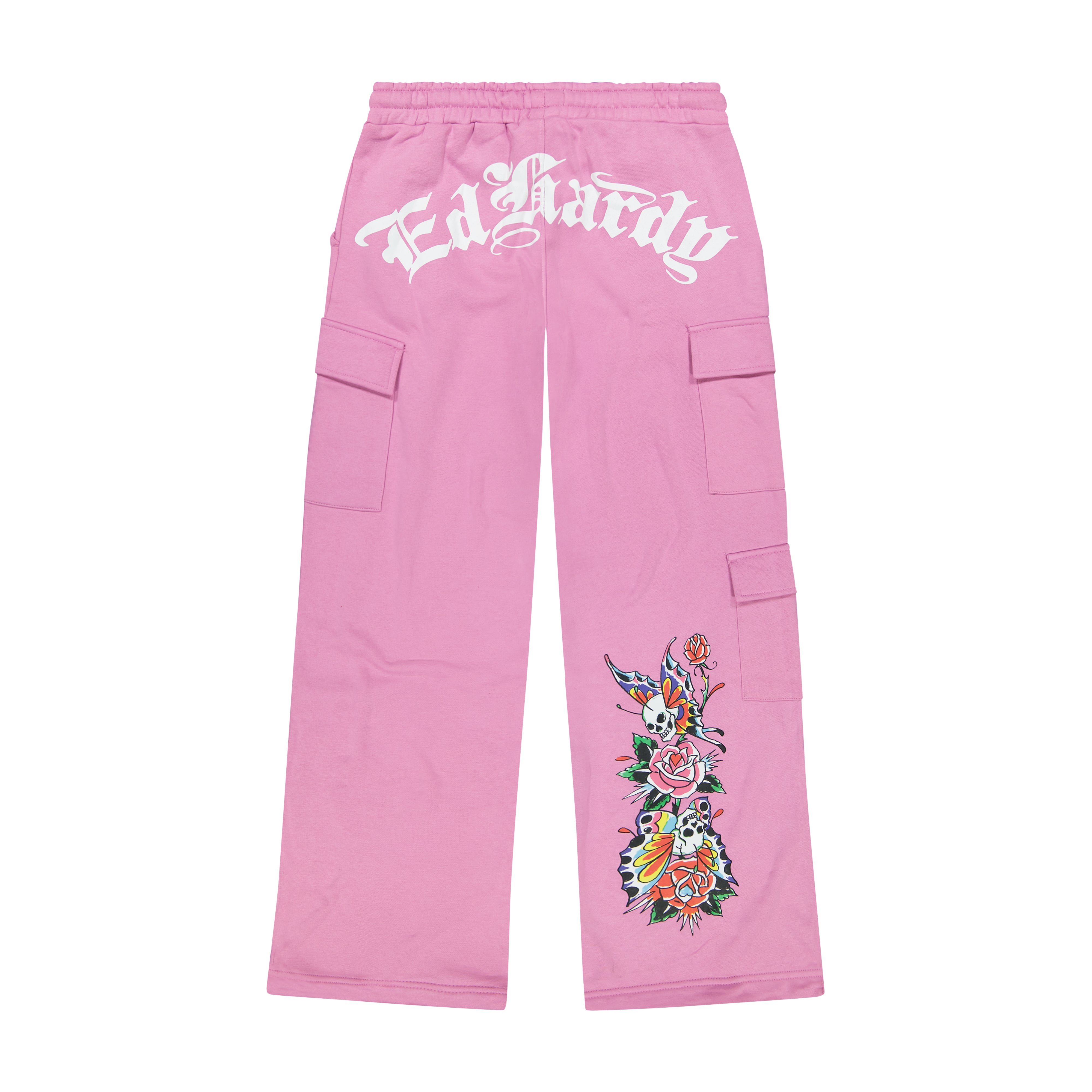 Flower Skull Cargo Sweatpants