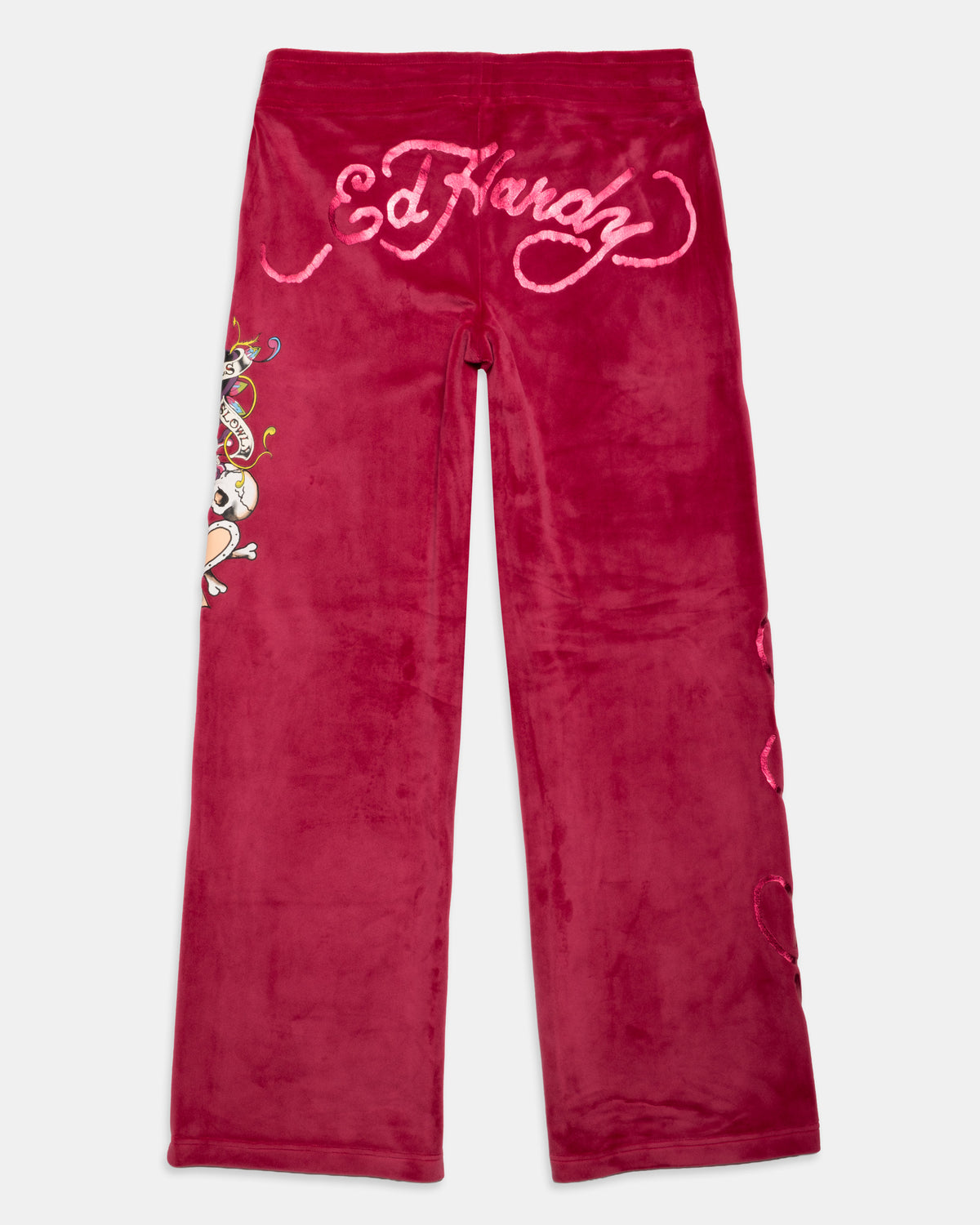 Skull Flowers Velour Sweatpant